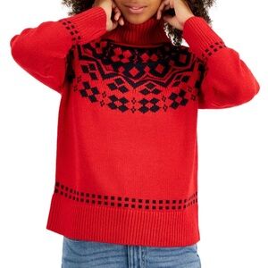 Tommy Hilfiger Women's Fair Isle Turtleneck Sweater small